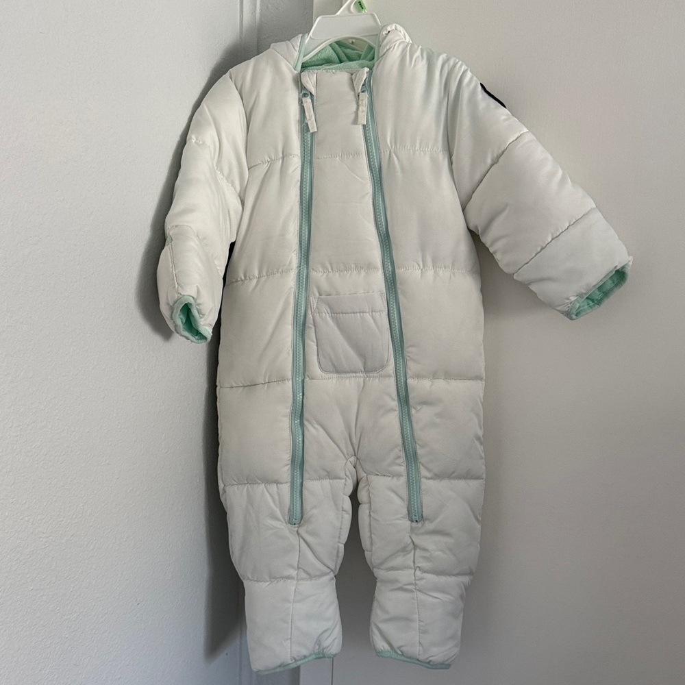 Free Country White and Mint Kids Puffer Jacket